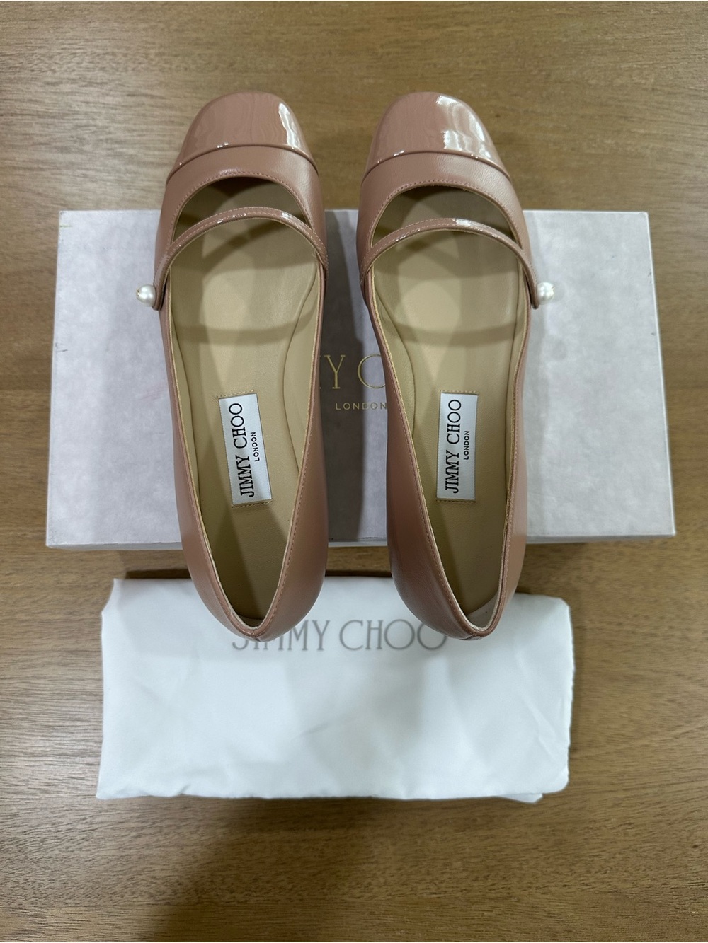 Jimmy Choo Elisa Patent Leather Mary Jane Flats